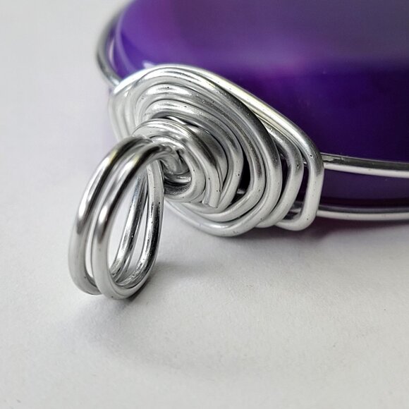 Large Purple Agate Pendant - Picture 9 of 16